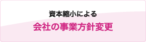 資本縮小による会社の事業方針変更